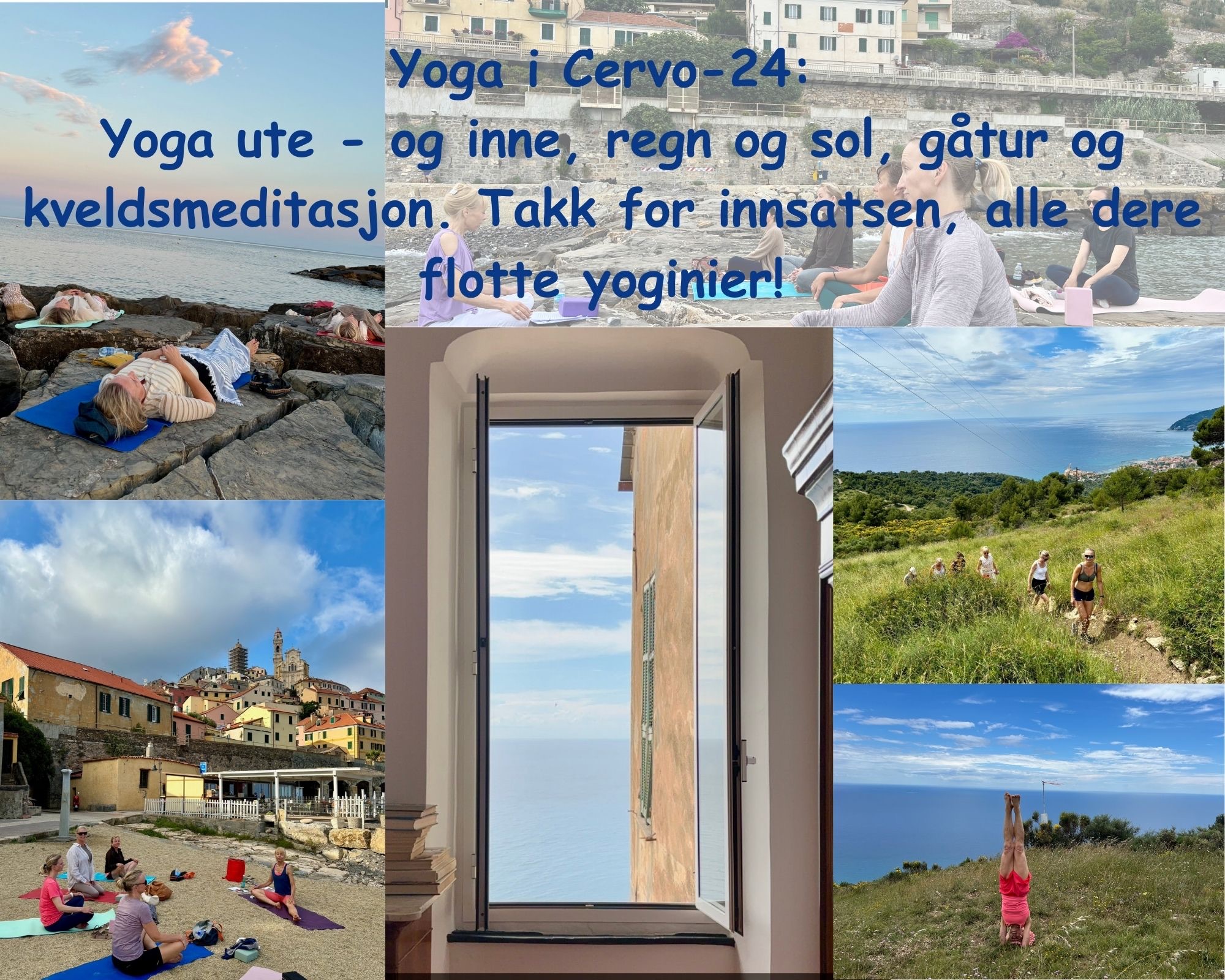 Blue yoga photo collage – 1